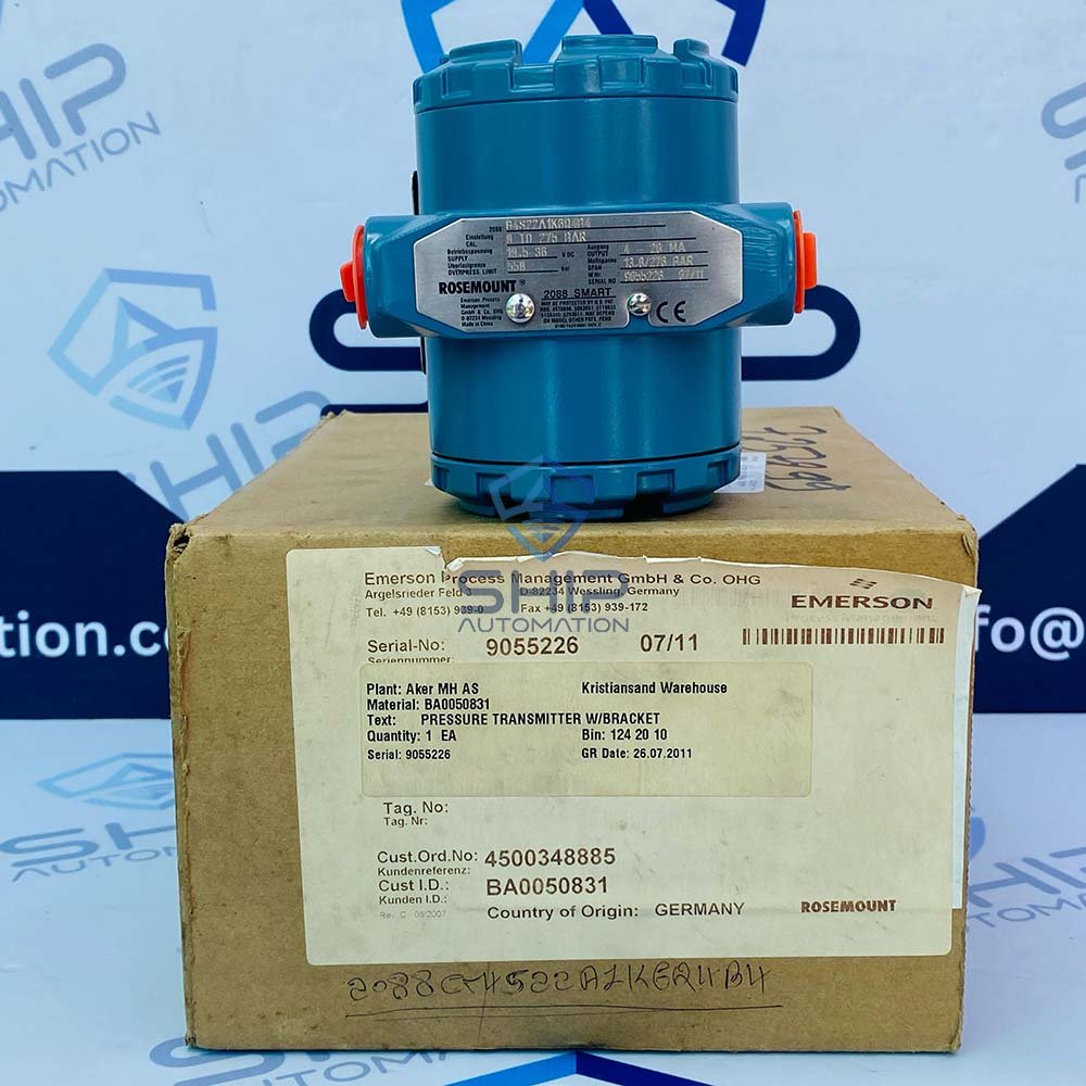 RoseMount 2088 G4S22A1K6Q4B4 | Pressure Transmitter (0…..275 Bar)